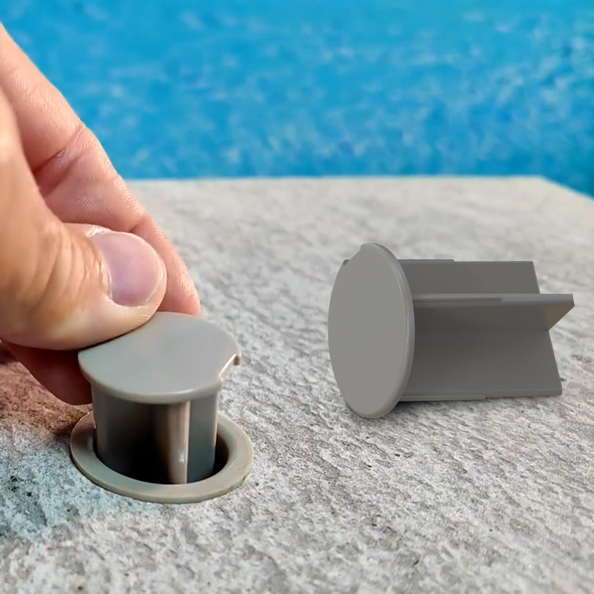 ALLSAFE putty 1-inch deck sleeve cap covers sleeves for a flush, finished look