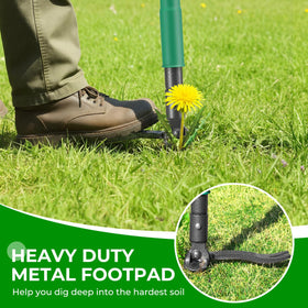 Bamboo handle provides a comfortable, natural grip during weeding