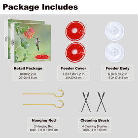 ALLSLOTX two-pack hummingbird feeders for multiple feeding stations