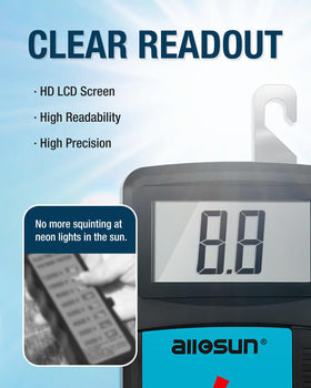 Allsun EM555 test probe and long cable for hard-to-reach sections