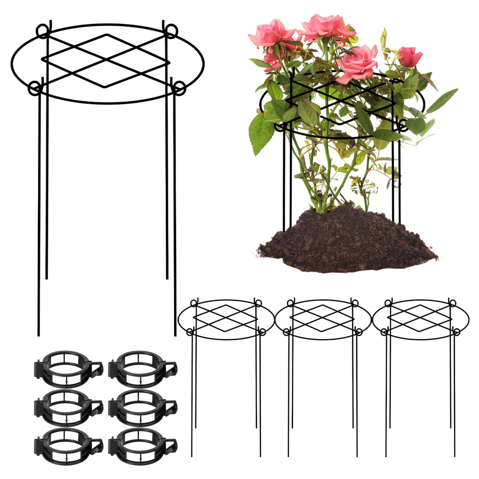 ALLTOOALL peony cages grid top provide sturdy support for heavy blooms