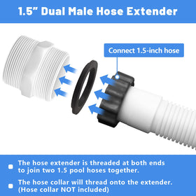 Alocs 1.5-inch pool hose connector fitting Intex and Coleman hoses