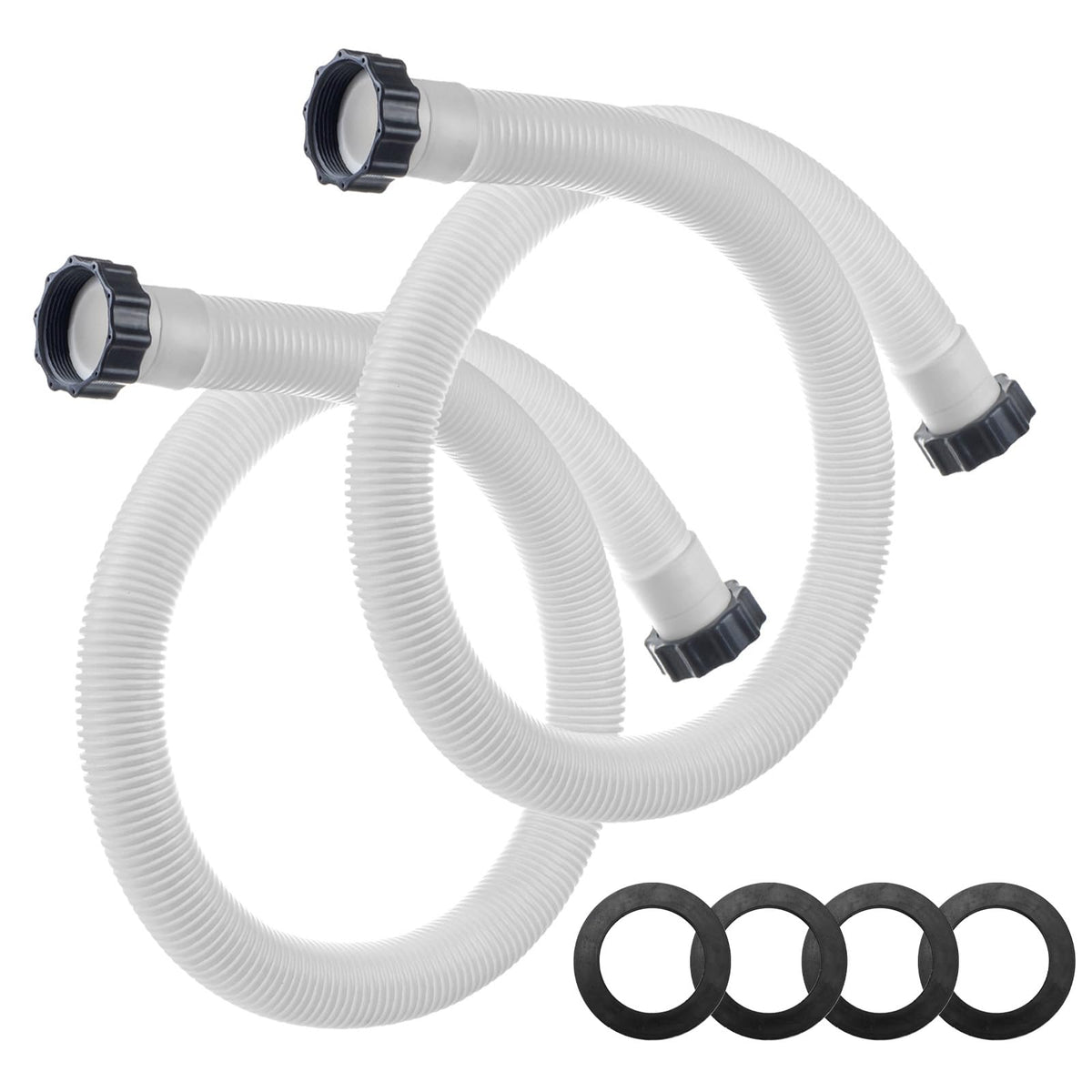 Alocs 1.5-inch pool hose for Intex pumps, 59-inch length, compatible with above-ground pools.
