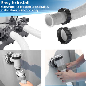 Alocs 59inch pool hose length display highlights easy reach for above-ground setups.