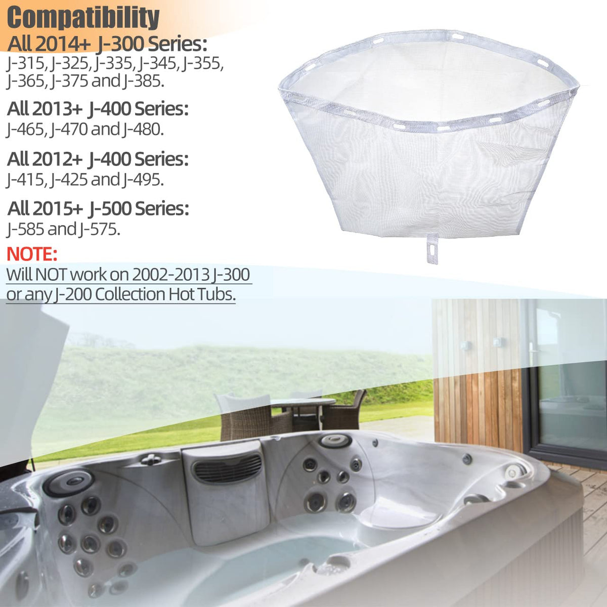 Alocs 6570-398 11-hole clip design secures the bag in the skimmer