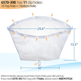 Alocs 6570-398 filter bag positioned in skimmer for pre-filtration