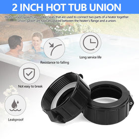 Easy-install hot tub union for fast repairs without cutting pipes