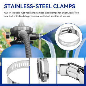 Alocs installation process with included tools and clamps
