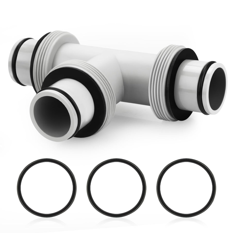 Alocs hose connector 1.5-to-1.5 T-joint for pool hoses, secure connection