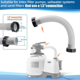 Alocs Intex-11388 replacement hose enables quick swap for compatible filters.