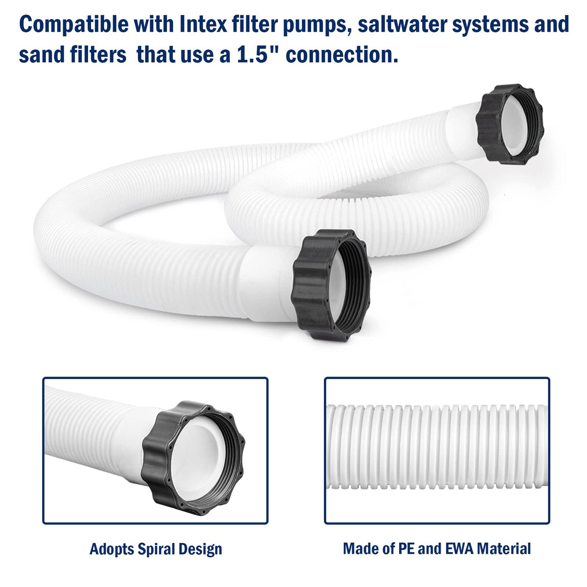 Alocs hose with knob-design connection enables quick, tool-free installation.