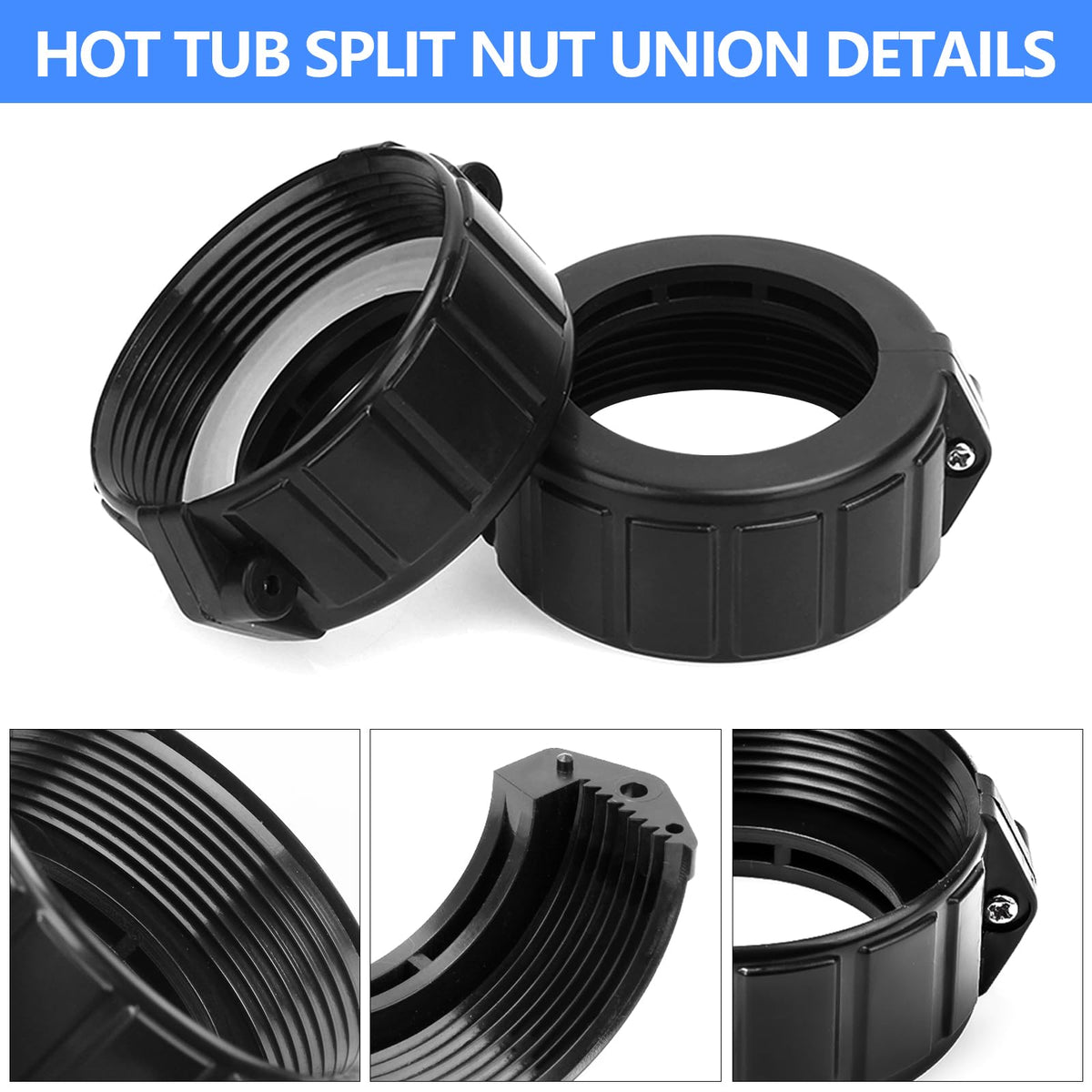 Leakproof union connection keeps spa piping tight