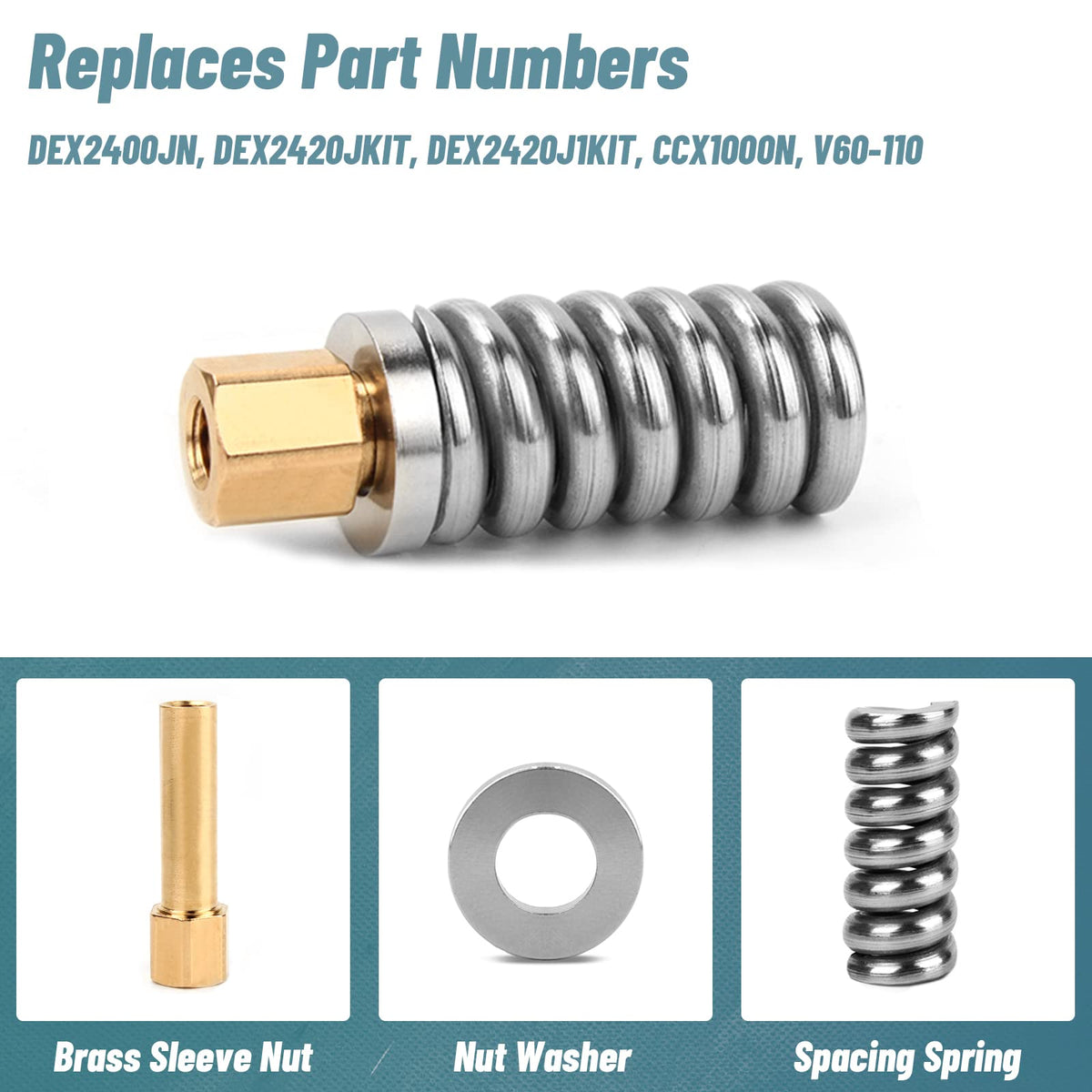 Alocs nut washer included for stable sleeve nut kit installation.