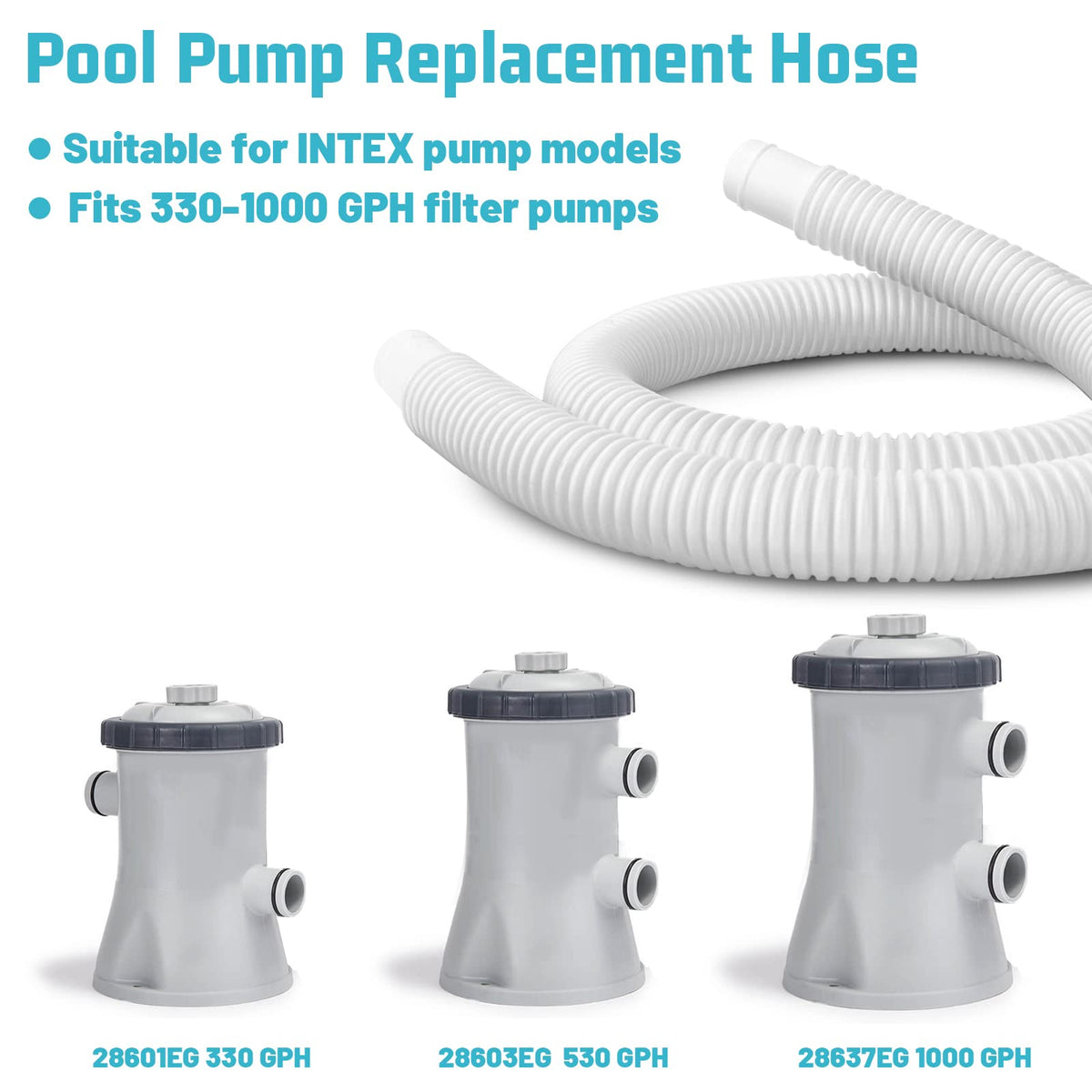 Durable polyethylene construction keeps the hose flexible.