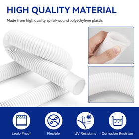 Alocs spiral-wound polyethylene hose highlighting durable construction