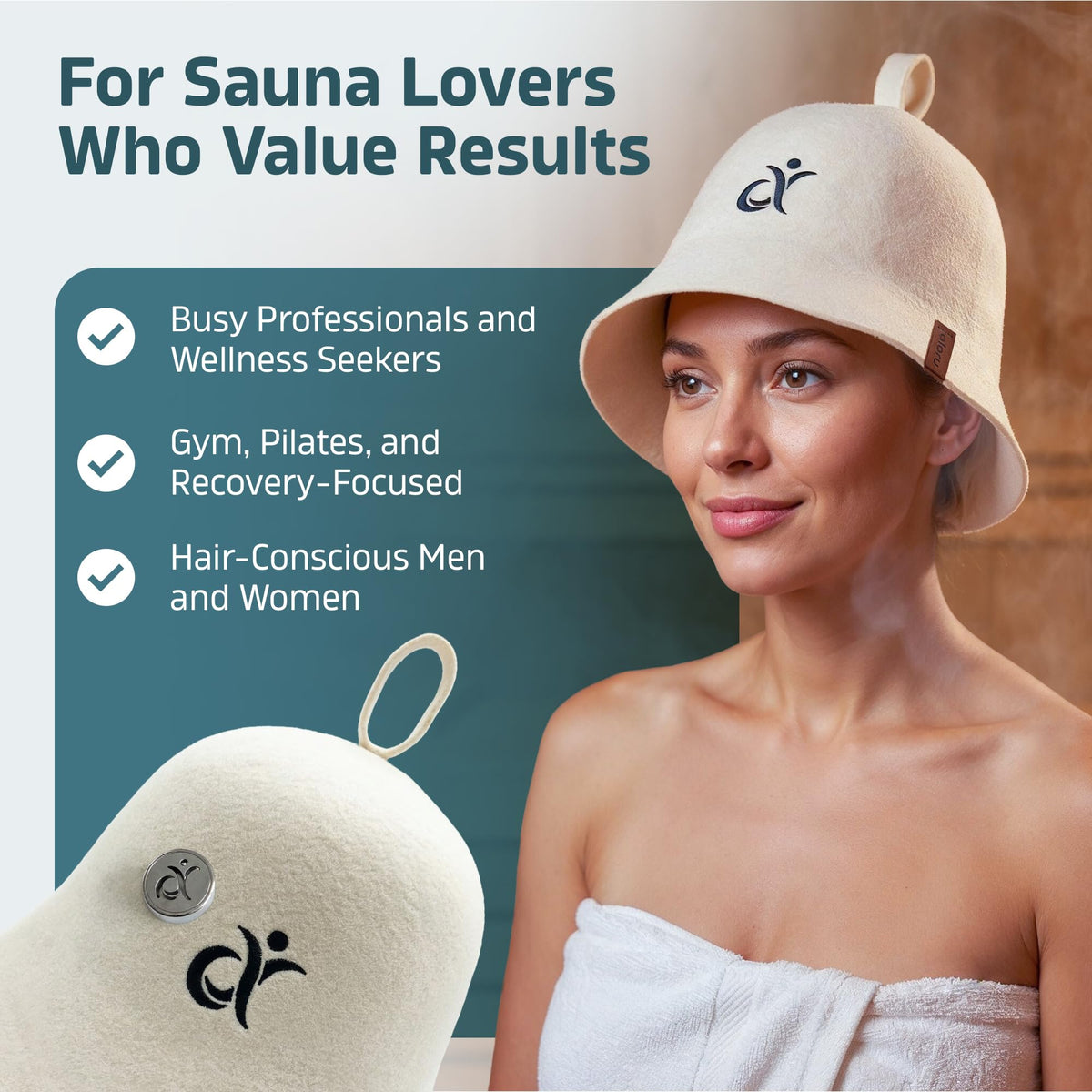 Aloru Merino Sauna Hat storage bag for easy travel and protection