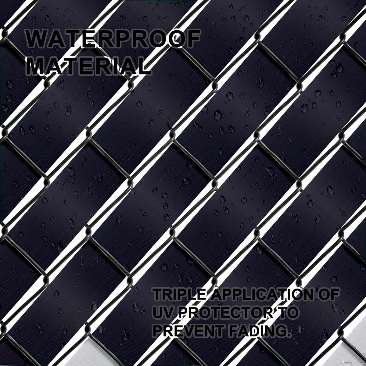ALOSUTR privacy strip made of UV-durable polyethylene for outdoor durability