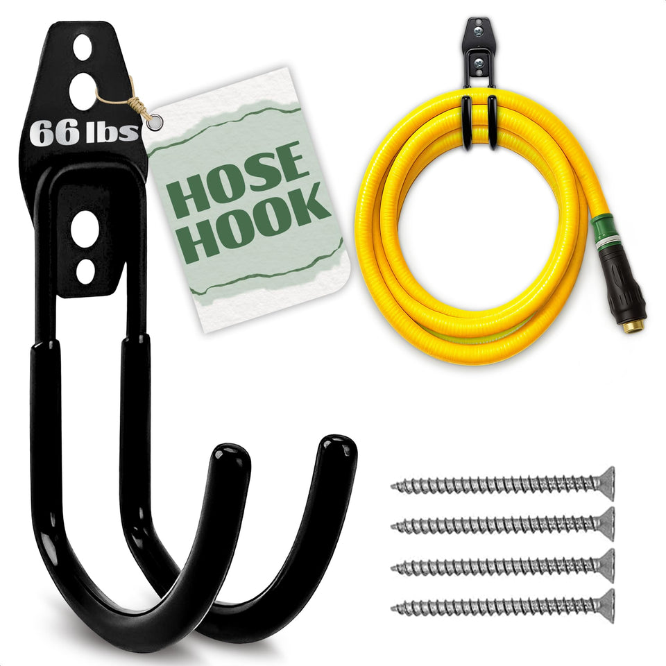ALPENKOK Hose Hook Wall Mount closeup with anti-slip coating for secure storage