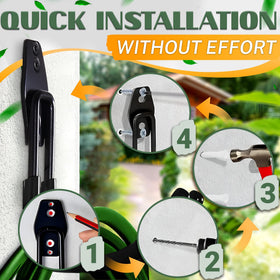 ALPENKOK Hose Hook Wall Mount compact design saves space in garage and utility rooms