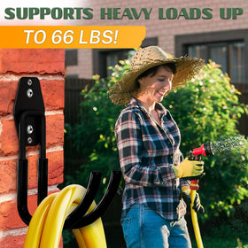 ALPENKOK Hose Hook Wall Mount stores extension cords and ladders for easy access