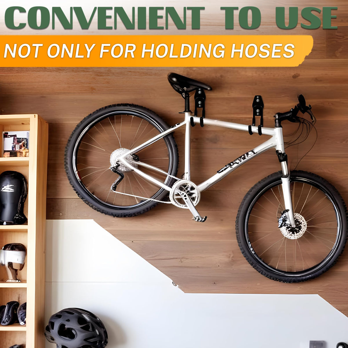 ALPENKOK Hose Hook Wall Mount suits garage spaces with a sleek black finish