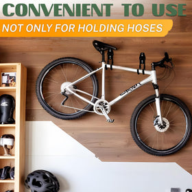 ALPENKOK Hose Hook Wall Mount suits garage spaces with a sleek black finish