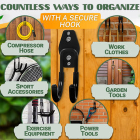 ALPENKOK Hose Hook Wall Mount includes screws and anchors for quick, sturdy setup