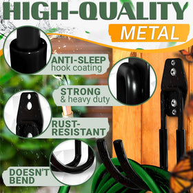 ALPENKOK Hose Hook Wall Mount supports up to 66 lbs for reliable hose organization
