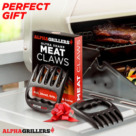 Alpha Grillers meat claws lifting a roasted joint for even slicing.