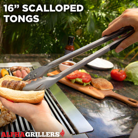Alpha Grillers 18-inch silicone brush for even saucing and wide reach during grilling.