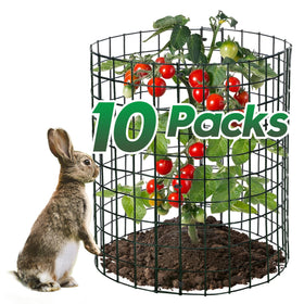 Alphatool bunny barricade assembly protects young plants in a garden.