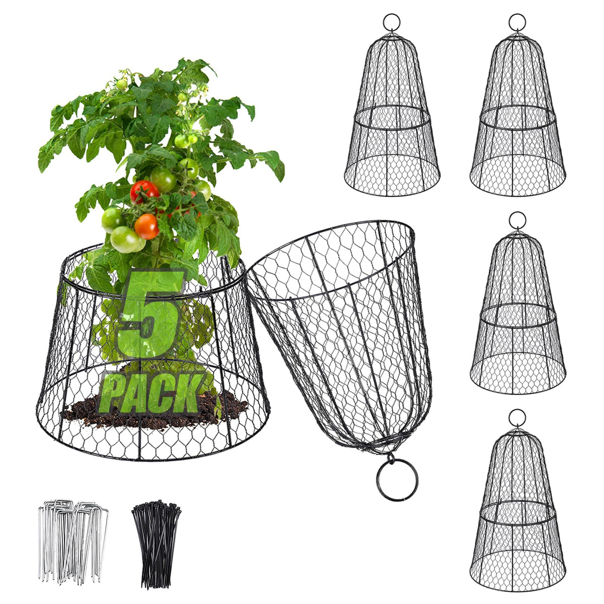 Alphatool cloche dome overview protects plants from animals while promoting growth