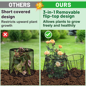 Alphatool cloche removable flip-top enables quick plant inspection and care