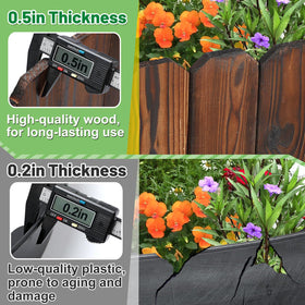 Alphatool durable pine edge planks withstand weather while defining paths.