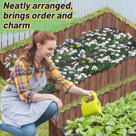 Alphatool flexible layout supports curves, circles, and square garden designs.