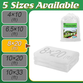 Alphatool garden hoop netting provides flexible bed protection.