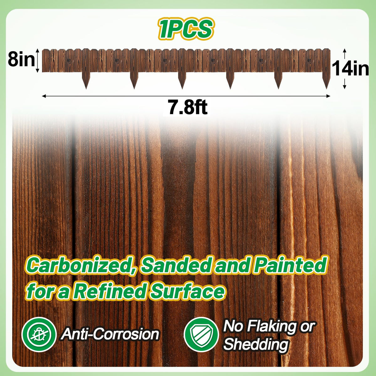 Alphatool outdoor yard border showcases sturdy construction for pathways.