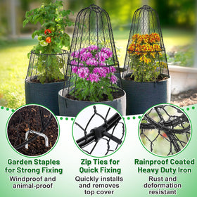 Alphatool plant cover in daily garden use guards seedlings during growth
