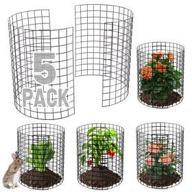 Alphatool pre-bent bunny barricade protects garden beds from rabbits and deer