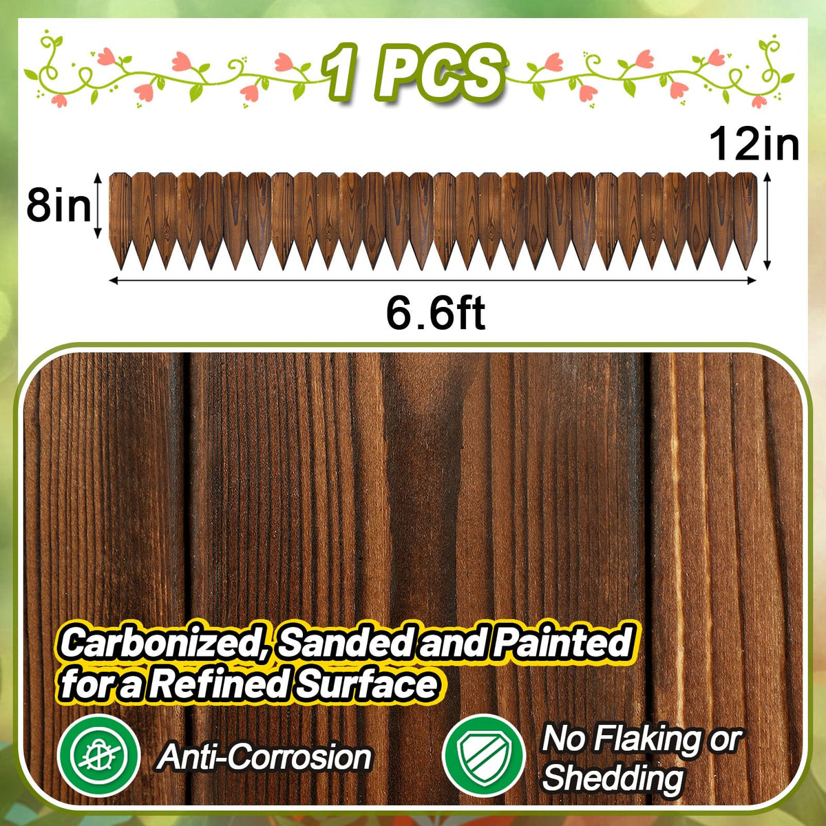 Alphatool rustic pine border in yard illustrating clear lawn delineation