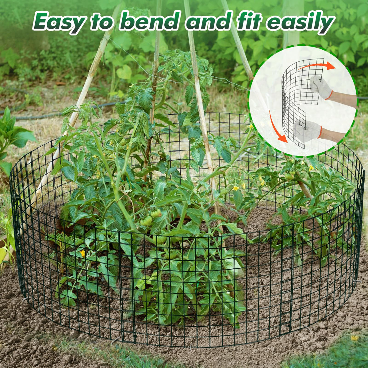 Alphatool vinyl-coated mesh close-up shows durable garden protection.