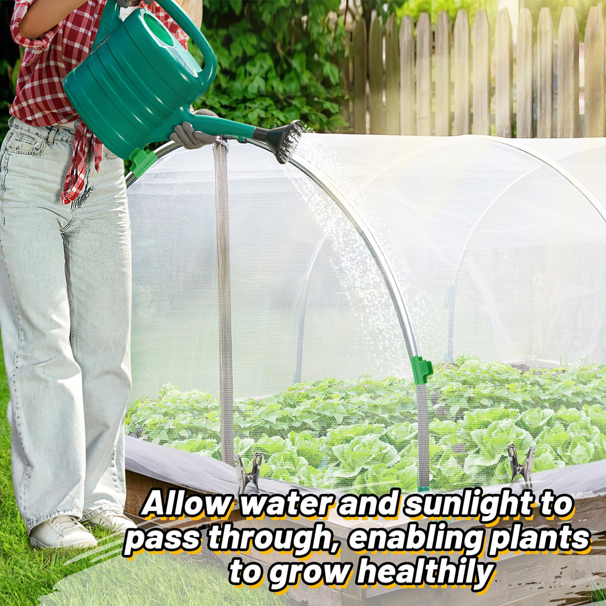 Alphatool versatile netting protects vegetables, fruits, and flowers.