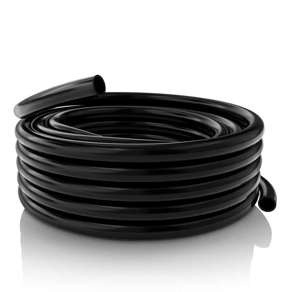 Alpine Corporation 3/8 in PVC tubing installed for pond installation with easy routing