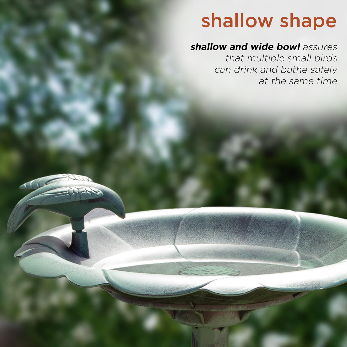 Alpine green finish blends with natural surroundings while resisting fading