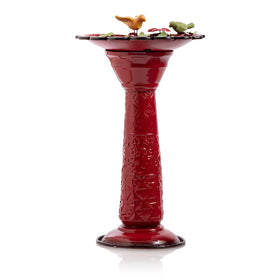 Alpine Birdbath sturdy base provides stability on windy days