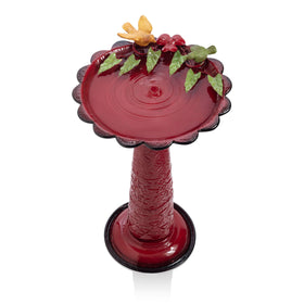 Alpine Birdbath wide shallow basin supports multiple small birds