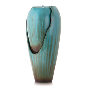 Alpine calming water flow mimics a natural stream for relaxation.
