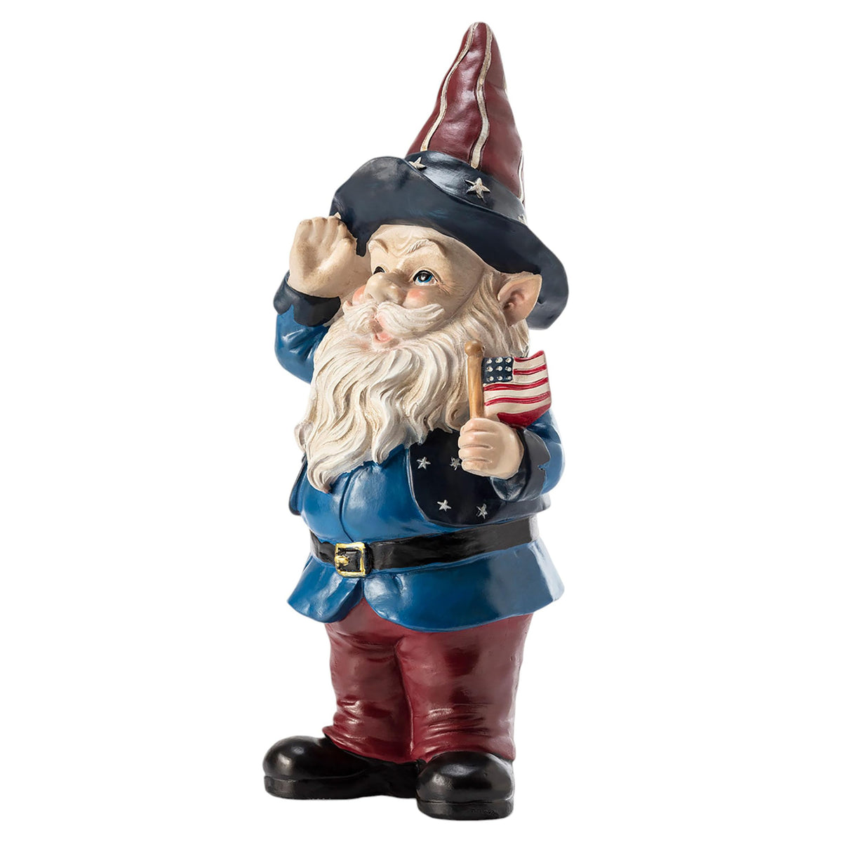 Alpine Corporation 12-inch gnome statue perfect for outdoor spaces