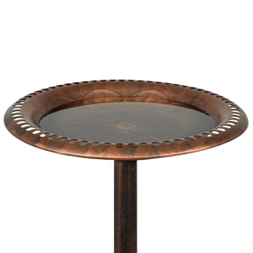 Alpine scrollwork base birdbath adds timeless elegance to any garden.