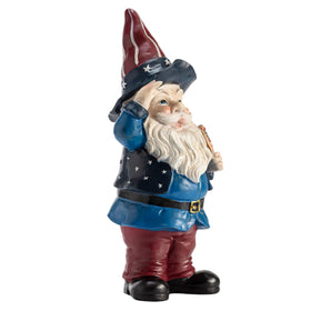 Alpine Corporation durable garden gnome statue designed for yard, deck, or patio